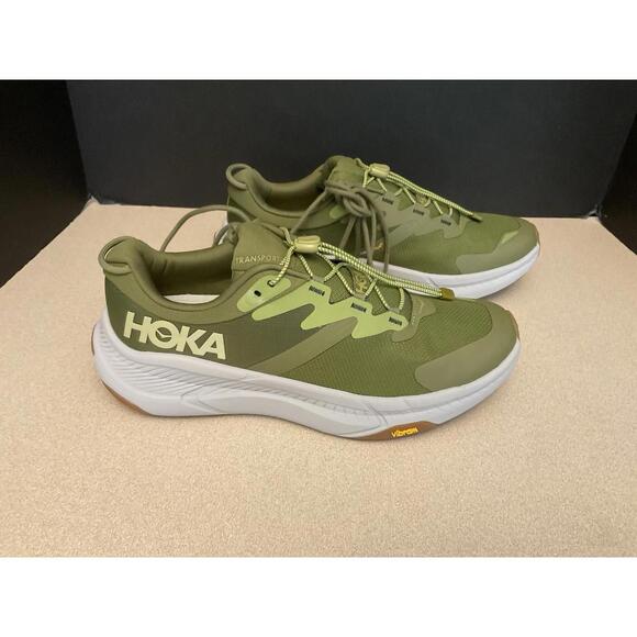 New! Mens Hoka One One Transport Avocado / Harbor Mist /Olive Shoes. Size 10D. - Picture 1 of 8